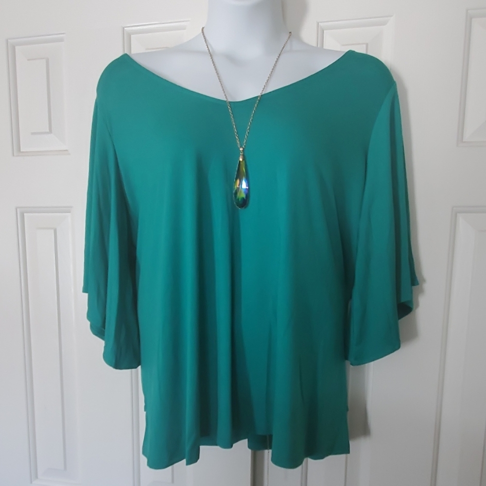 Emerald green plus size jewel tone Taurus blouse